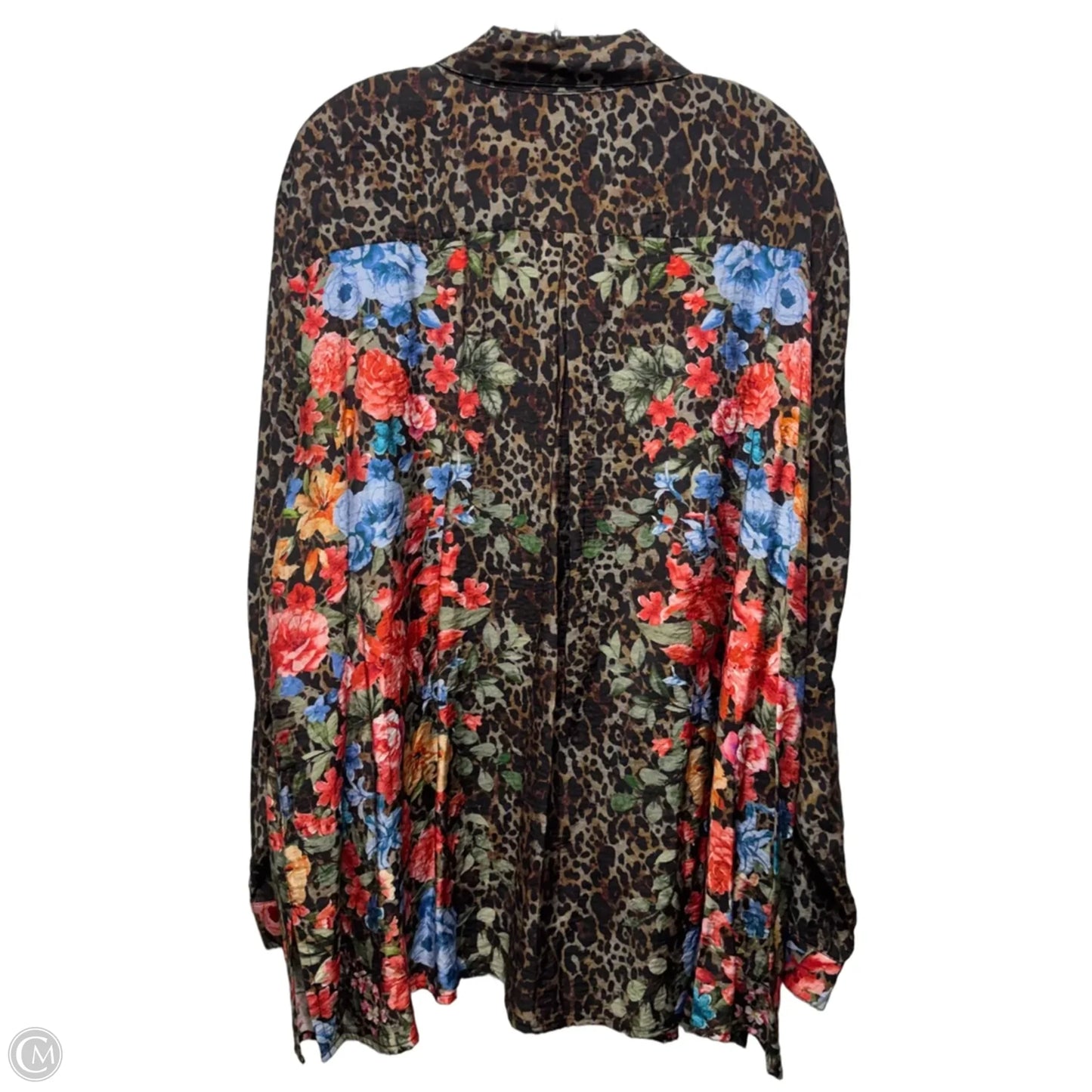 Top Long Sleeve By John Mark In Animal Print, Size: 3x