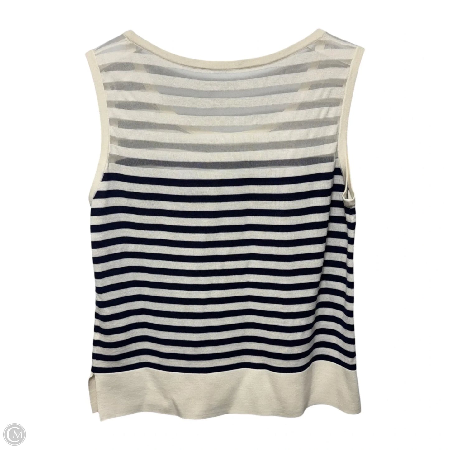 Top Sleeveless By Akris In Striped Pattern, Size: M