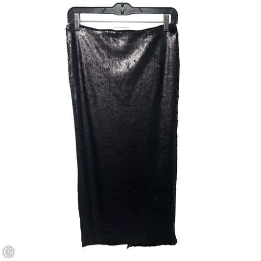 Sequin Skirt Midi By Boohoo Boutique In Black, Size: 6