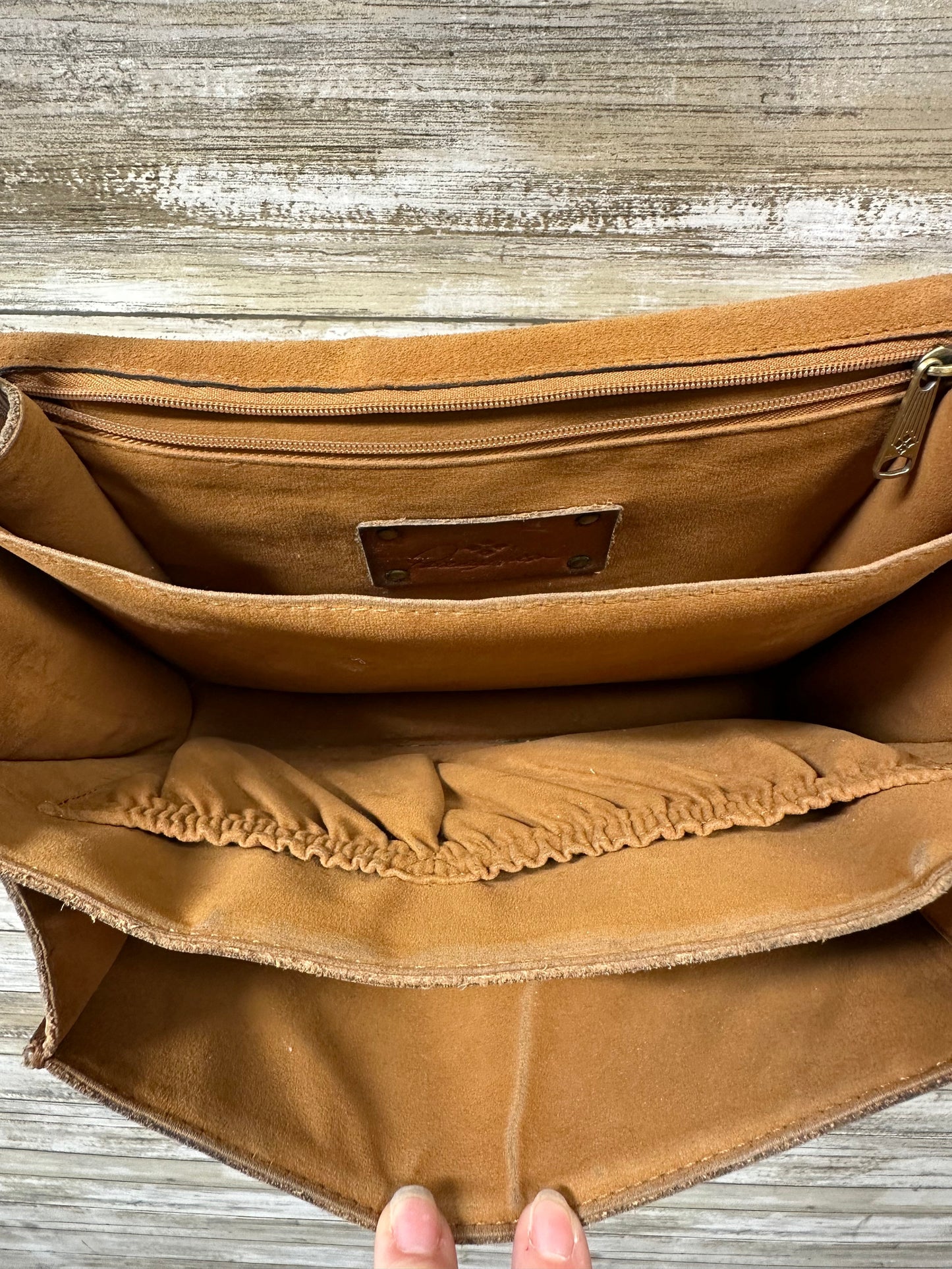 Crossbody Designer By Patricia Nash In Brown, Size:Medium