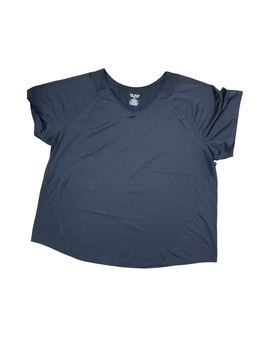 Athletic Top Ss By Tek Gear In Black, Size:1X