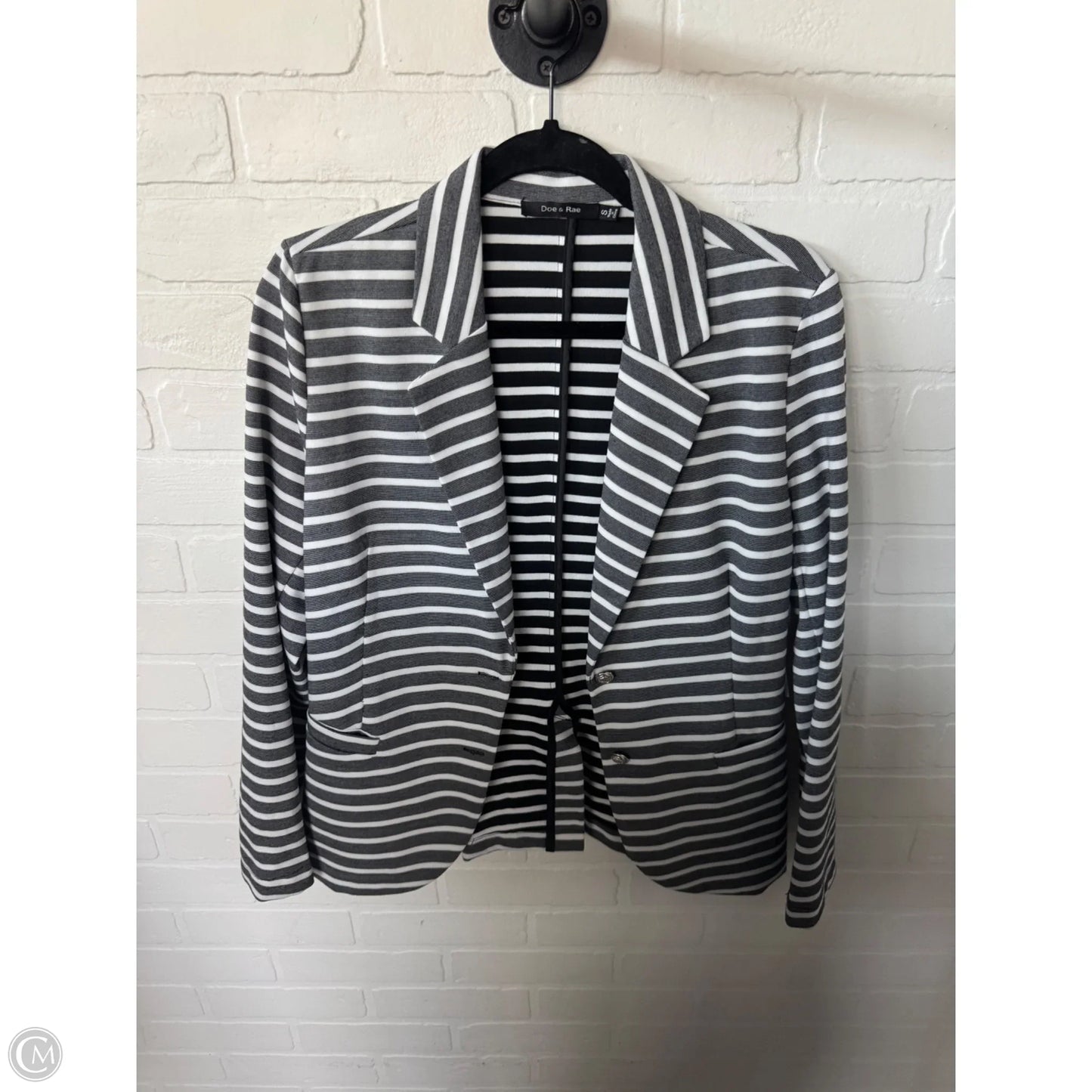 Blazer By Doe & Rae In Grey & White, Size: S