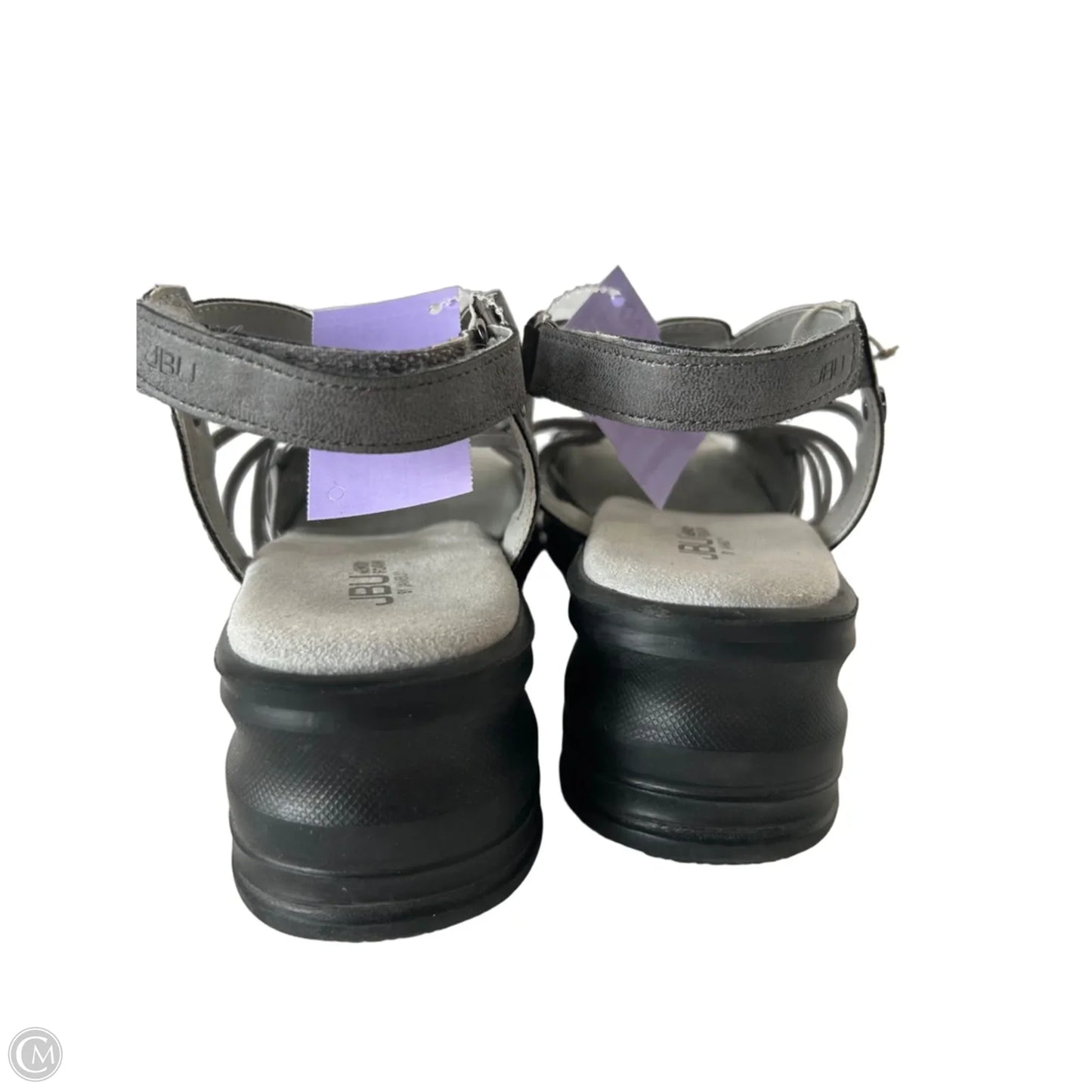 Sandals Heels Wedge By Jbu By Jambu In Grey, Size: 8