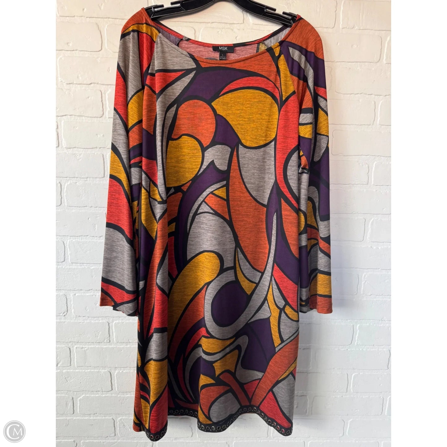 Dress Work By Msk In Orange & Purple, Size: L