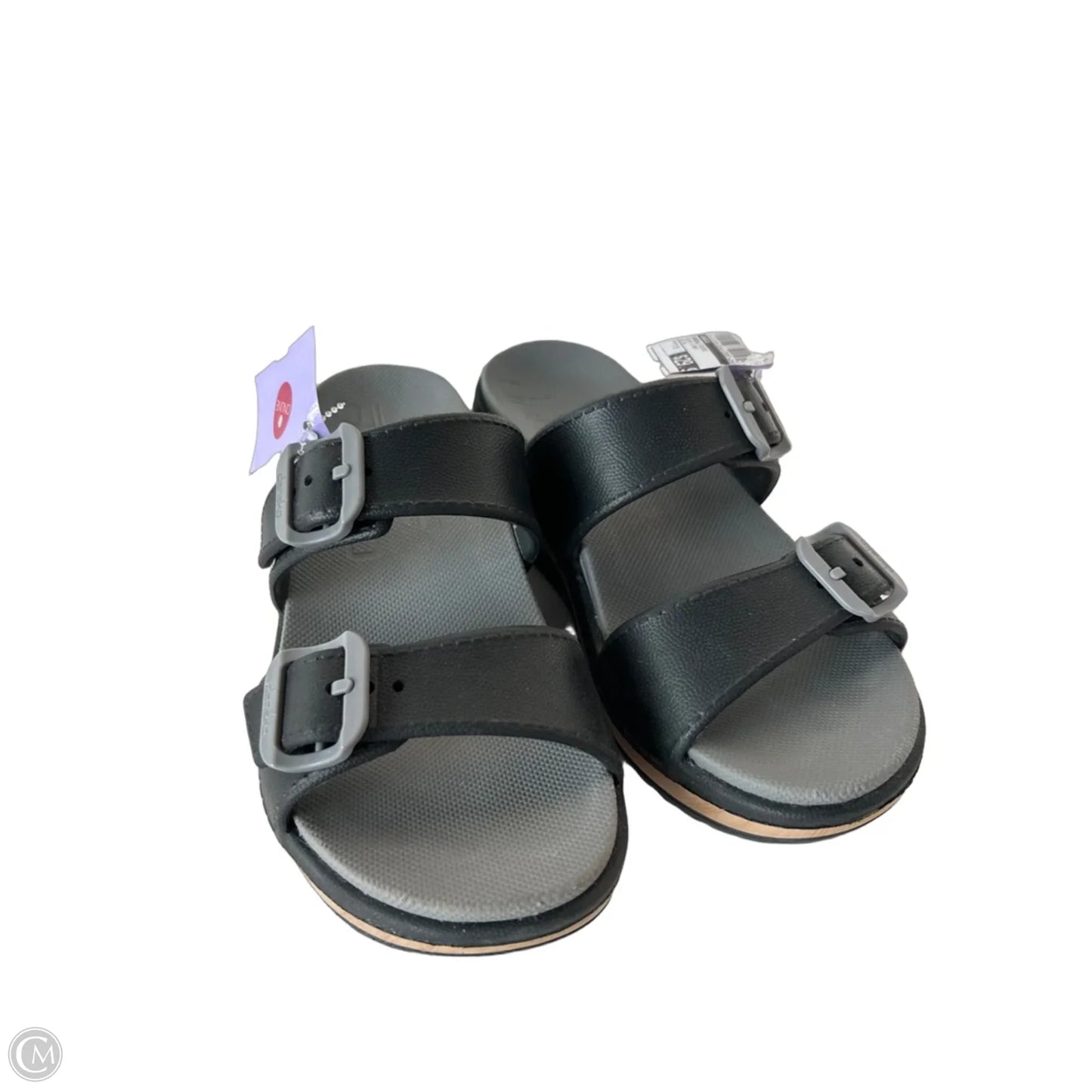 Sandals Flats By Dansko In Black & Grey, Size: 7.5
