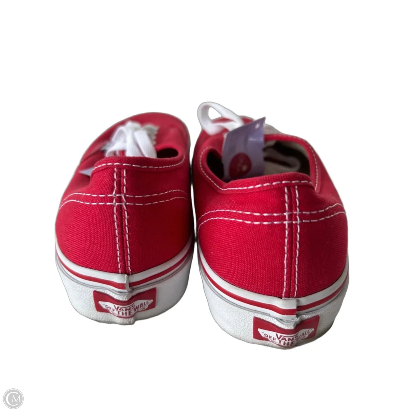 Shoes Sneakers By Vans In Red & White, Size: 8
