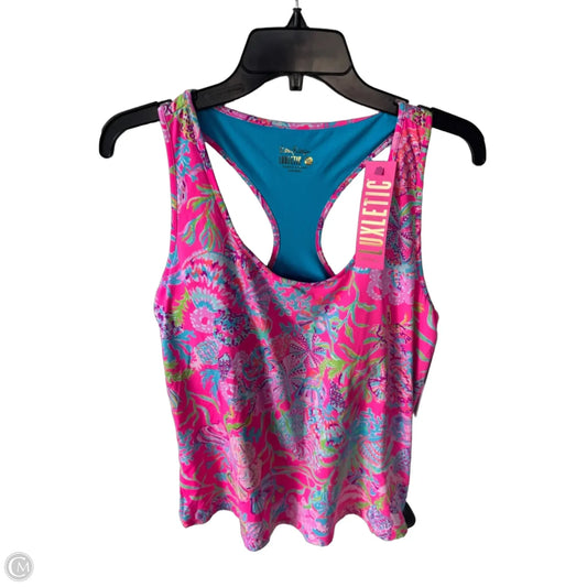 Top Sleeveless Designer By Lilly Pulitzer In Pink & Purple, Size: Xl