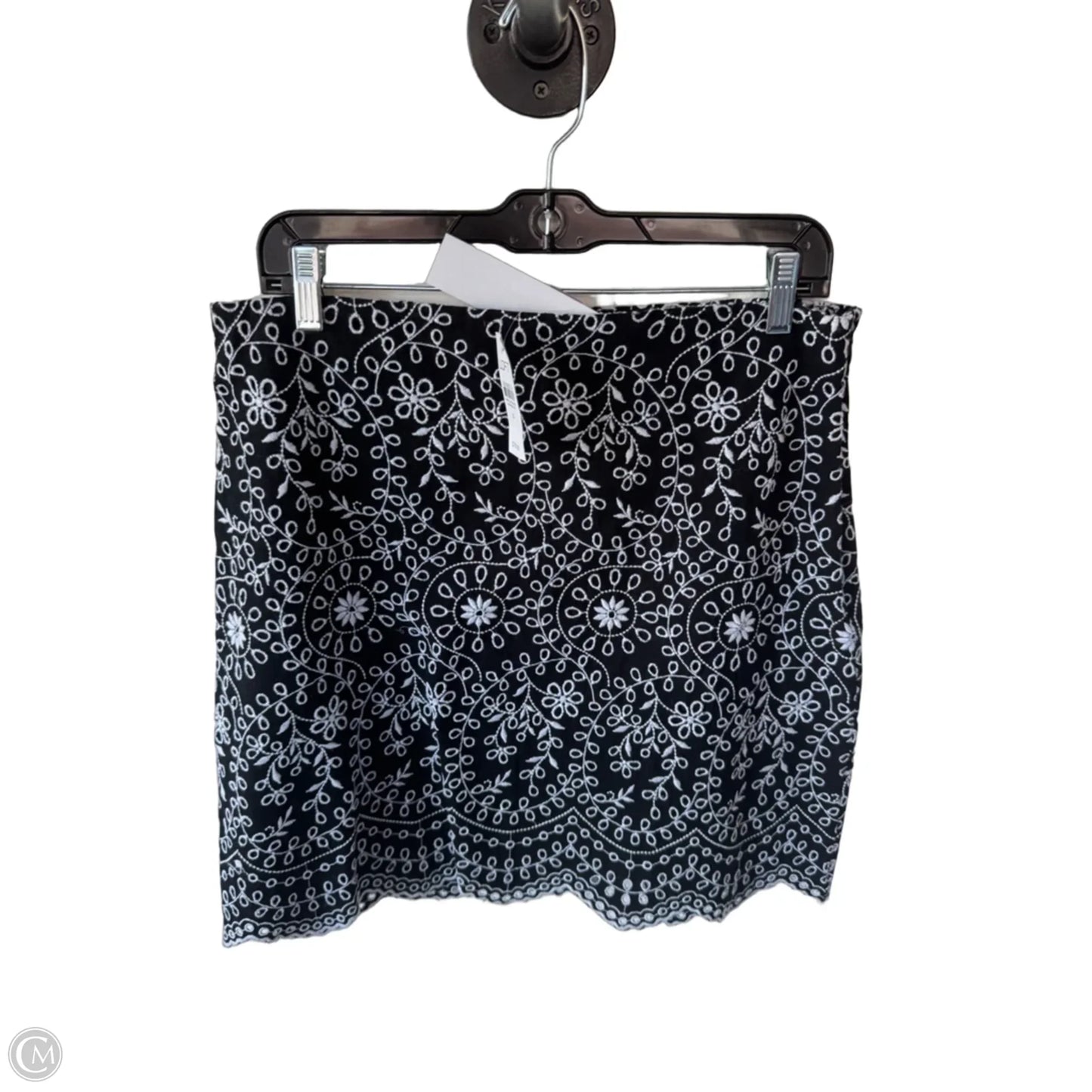Skirt Mini & Short By Loft In Black & White, Size: 10