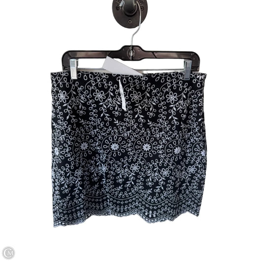 Skirt Mini & Short By Loft In Black & White, Size: 10