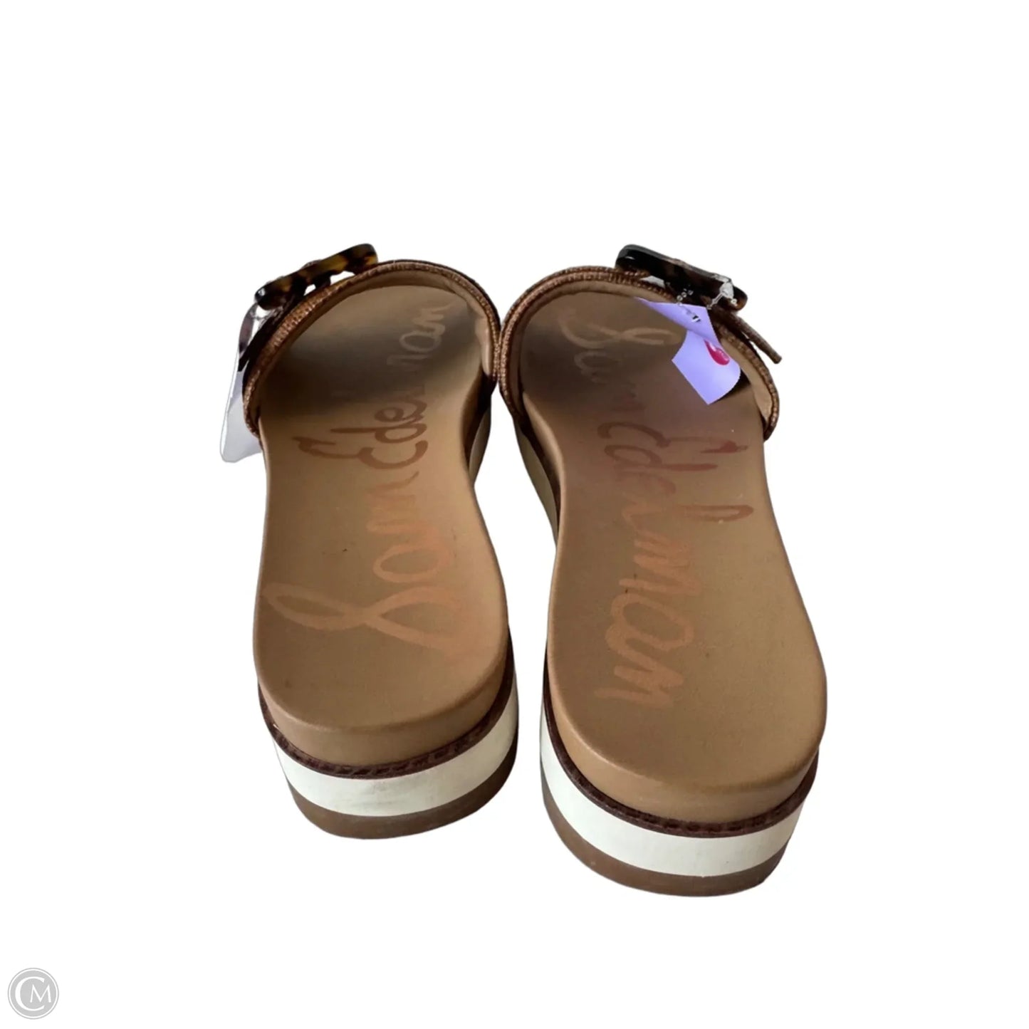 Sandals Heels Wedge By Sam Edelman In Brown, Size: 8.5