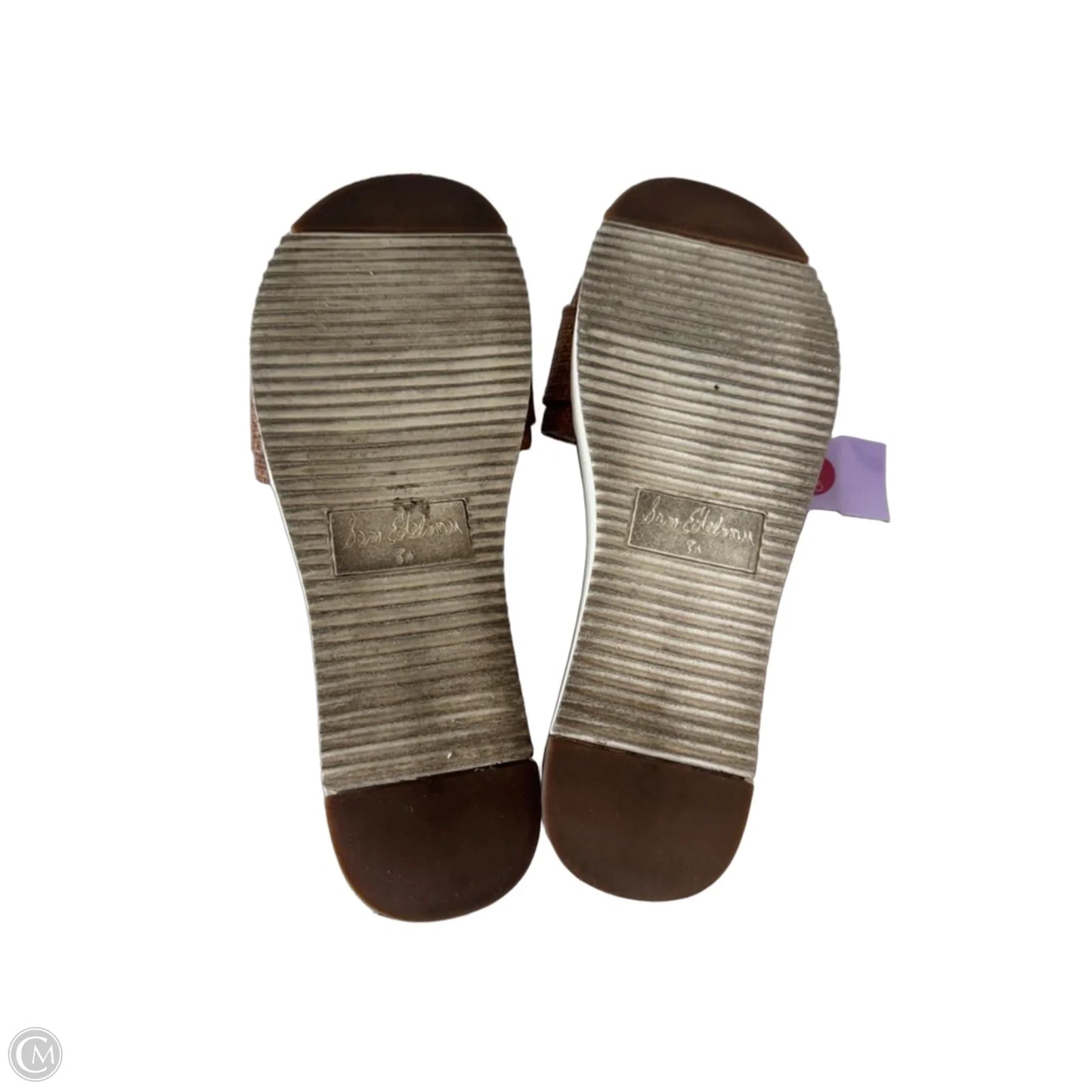 Sandals Heels Wedge By Sam Edelman In Brown, Size: 8.5