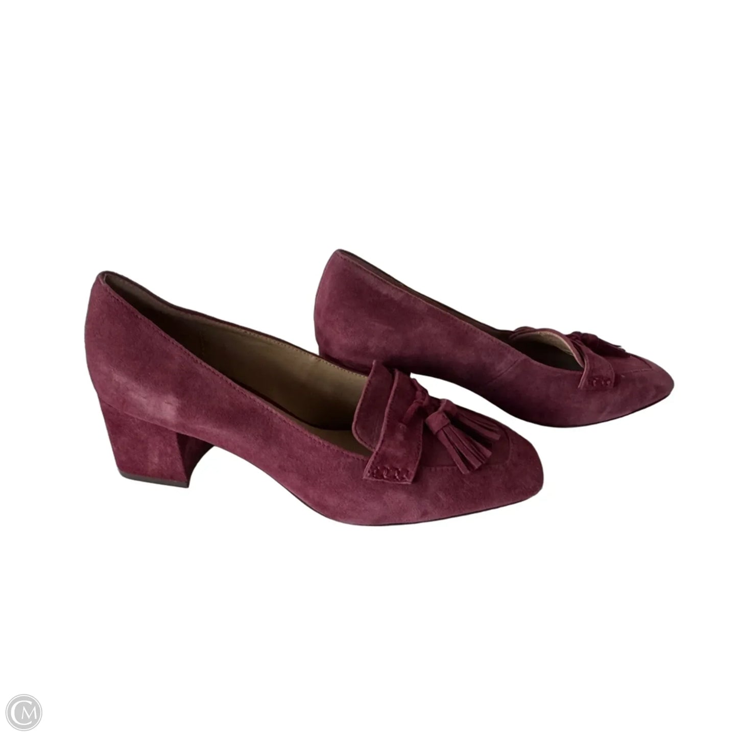 Shoes Heels Block By Ann Taylor In Purple, Size: 8