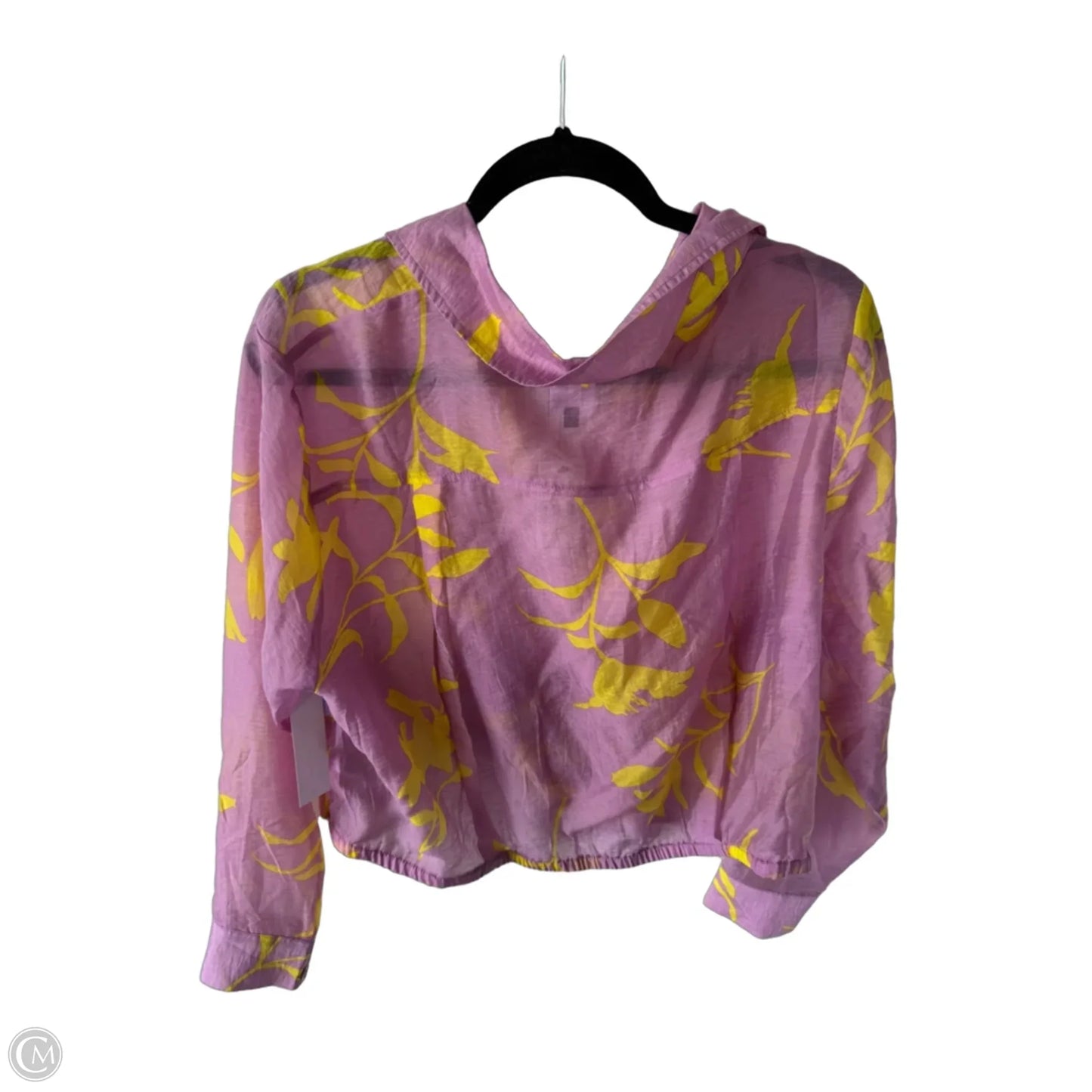 Top Long Sleeve By Cabi In Purple & Yellow, Size: Xl