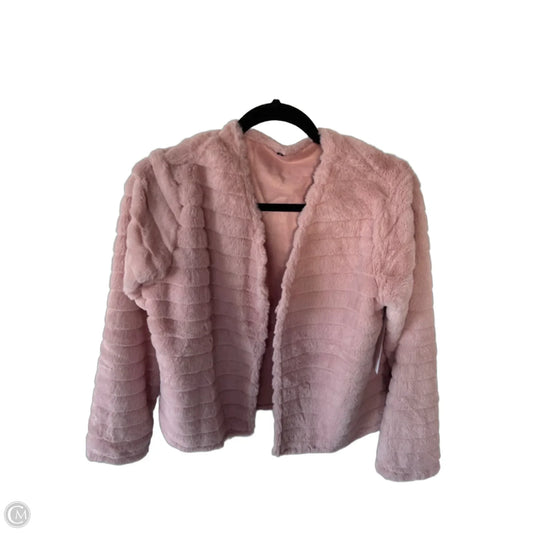 Jacket Faux Fur & Sherpa By Clothes Mentor In Pink, Size: S