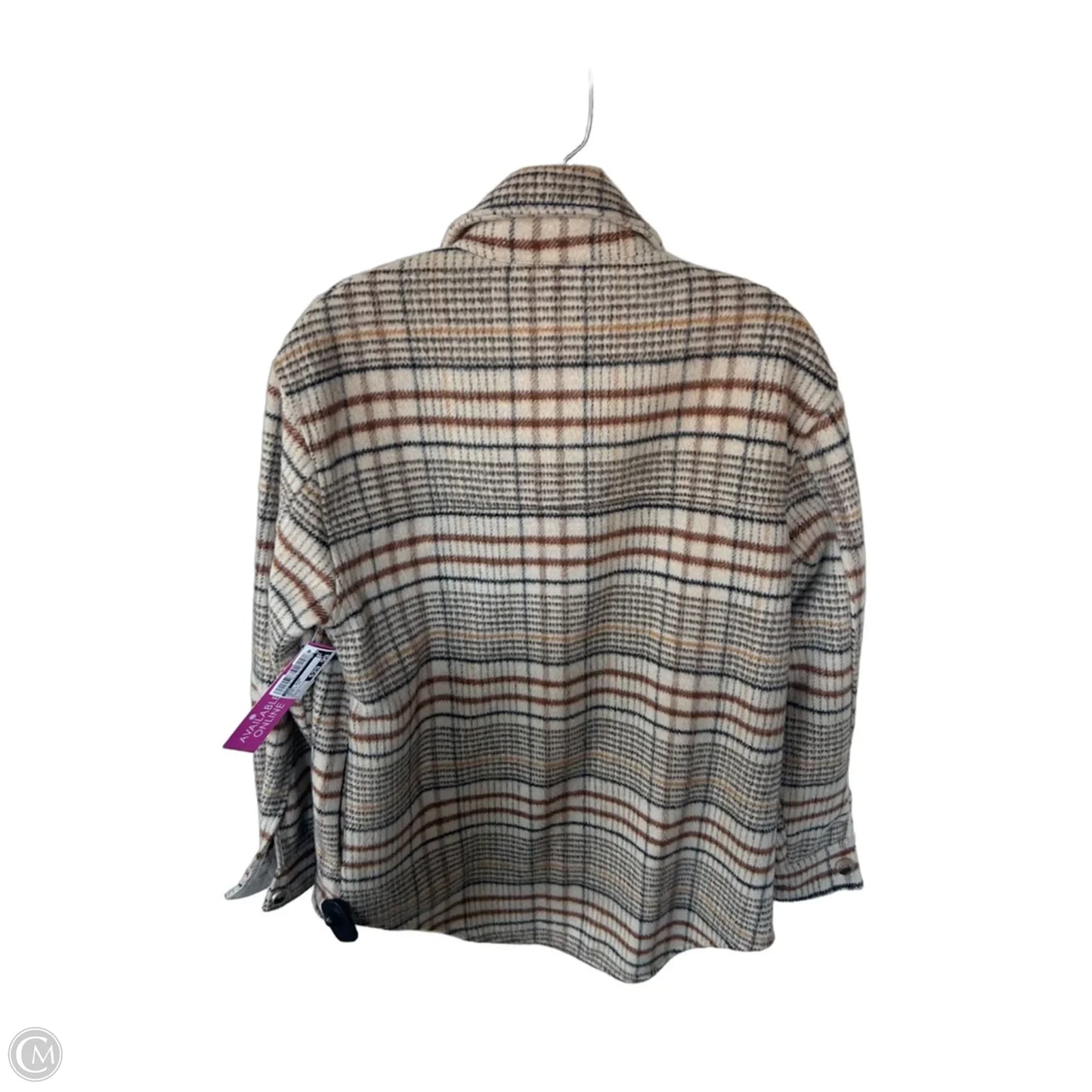 Jacket Shirt By Joie In Brown & Tan, Size: S