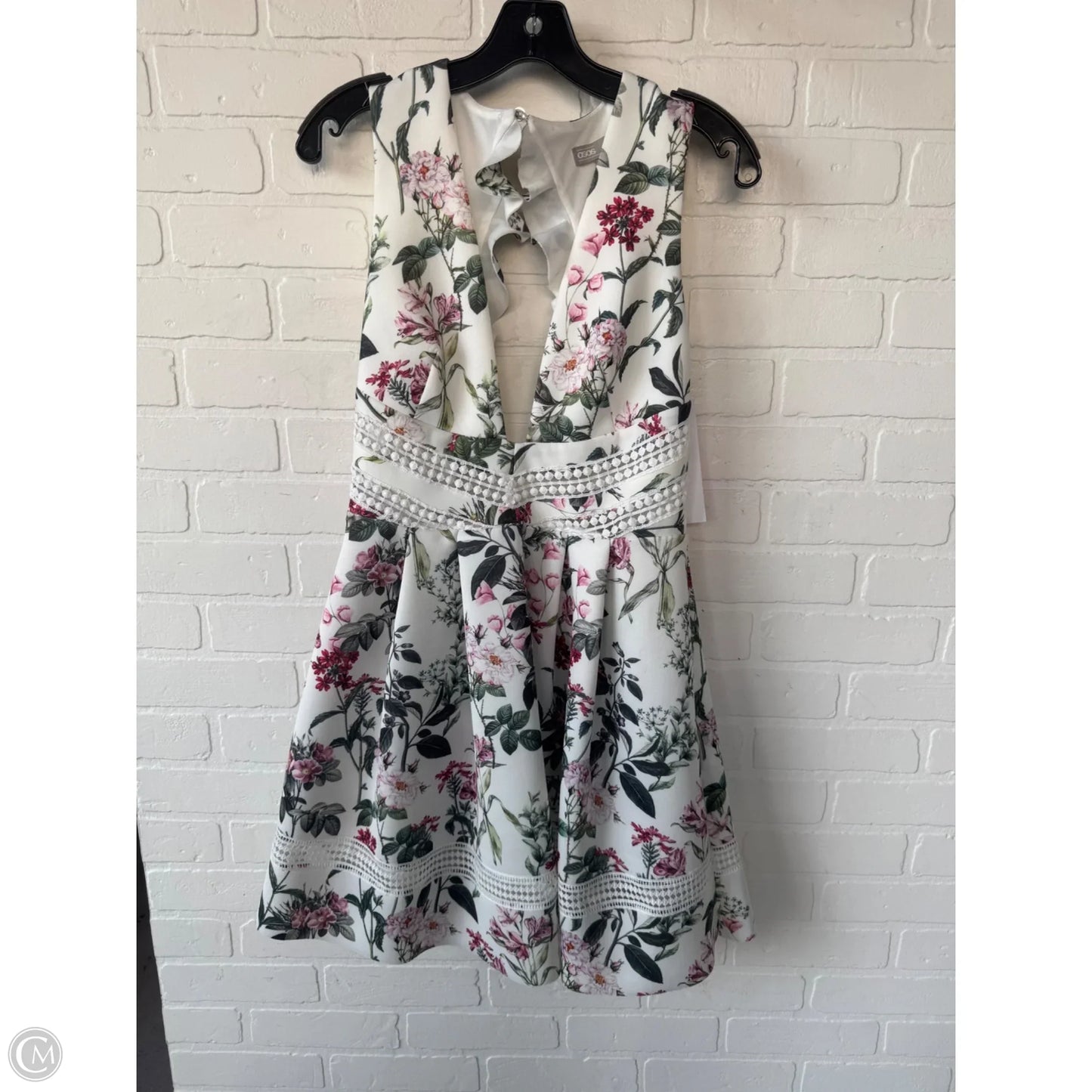 Dress Party Short By Asos In Green & White, Size: M
