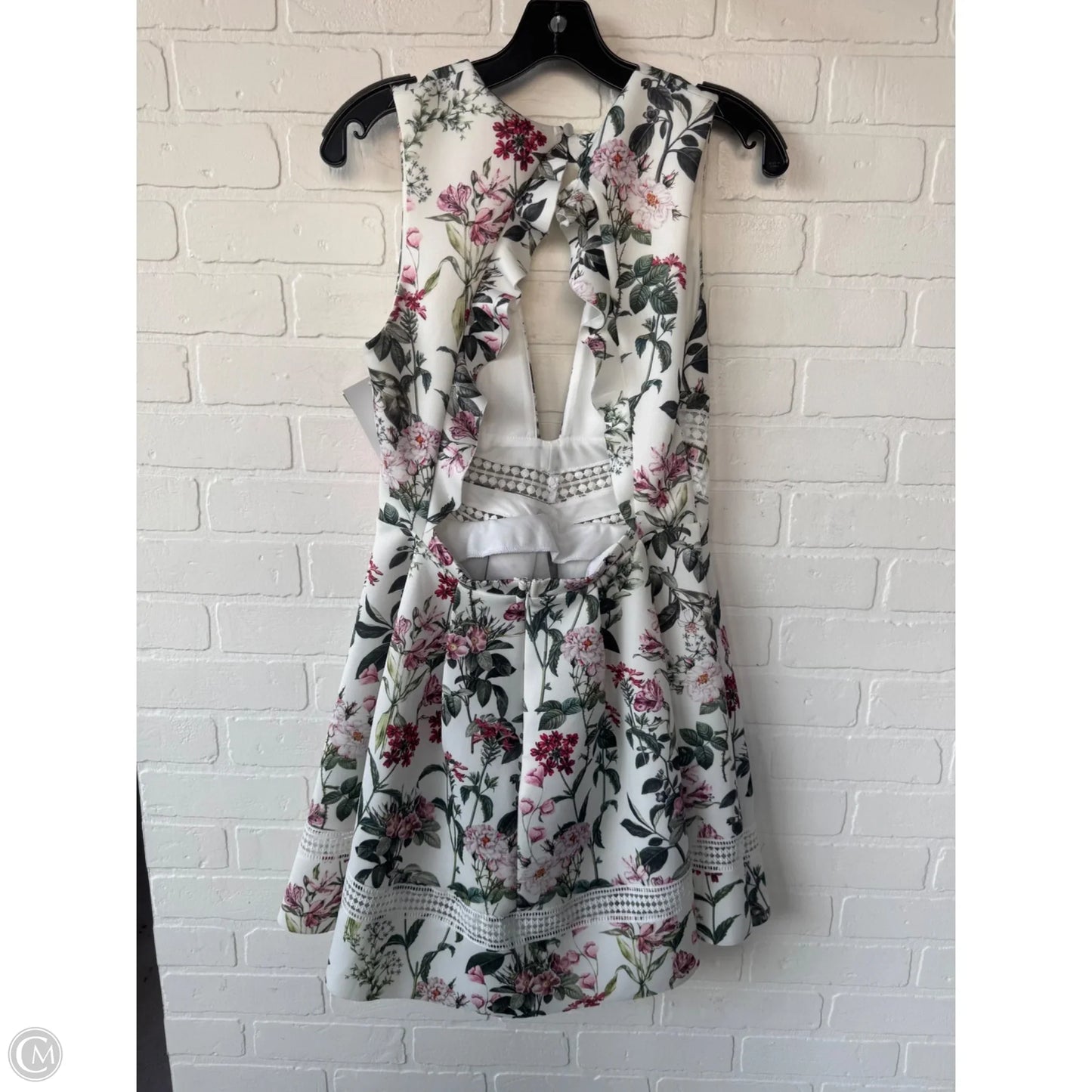 Dress Party Short By Asos In Green & White, Size: M