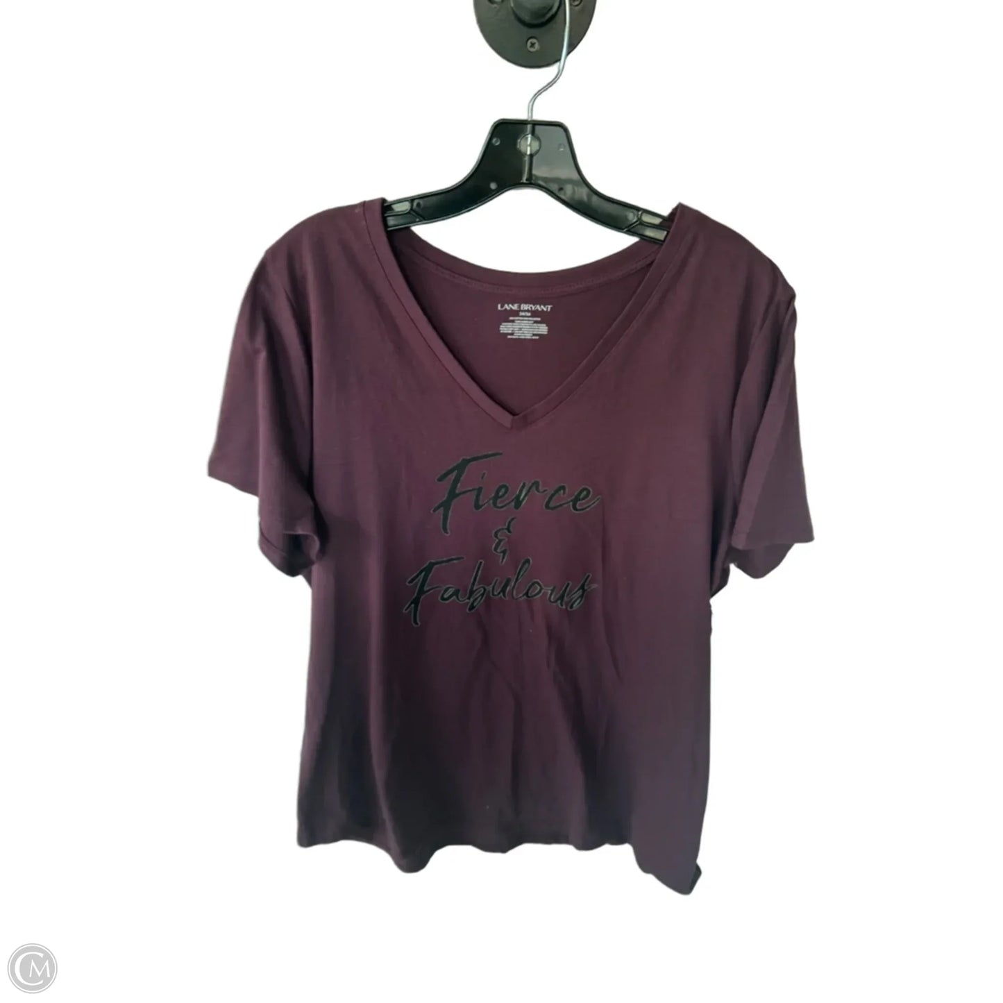 Top Short Sleeve By Lane Bryant In Purple, Size: Xl