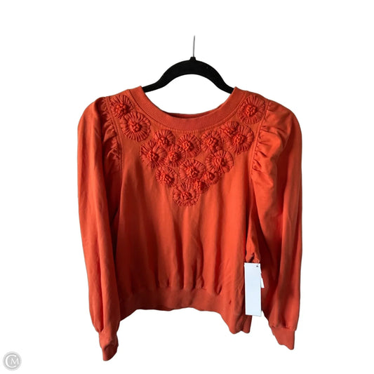 Sweatshirt Crewneck By Anthropologie In Orange, Size: L