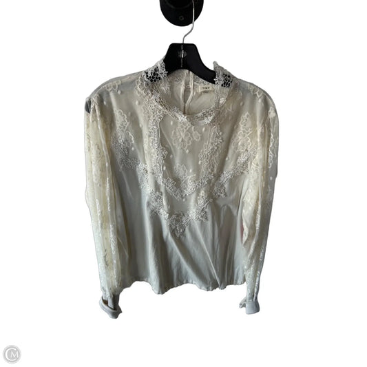 Top Long Sleeve By Tiny In Cream, Size: Xl