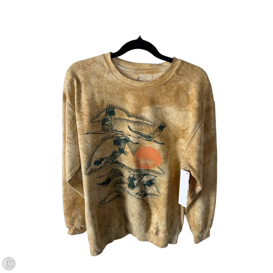 Sweatshirt Crewneck By Clothes Mentor In Tan, Size: M