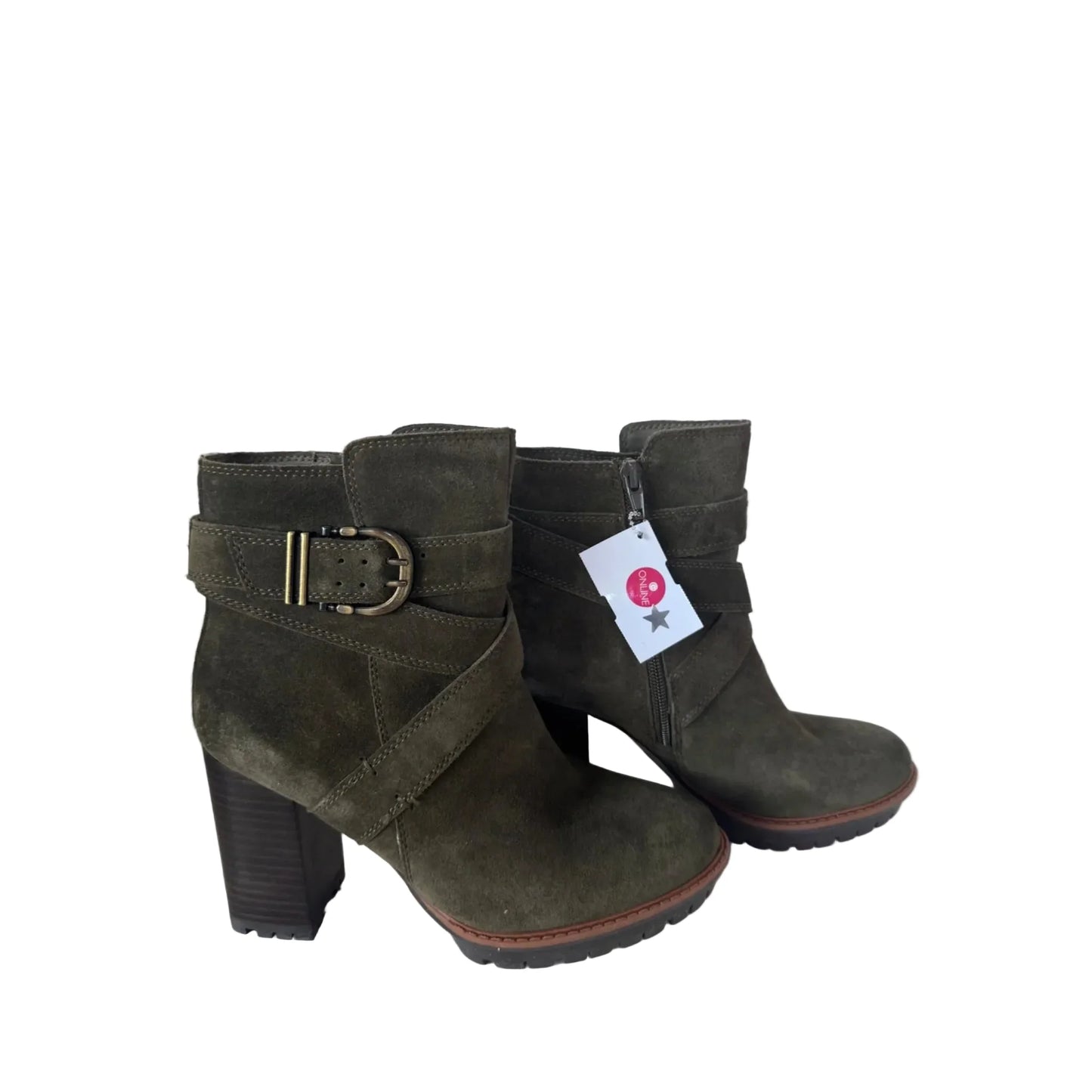Boots Ankle Heels By Naturalizer In Green, Size: 6.5