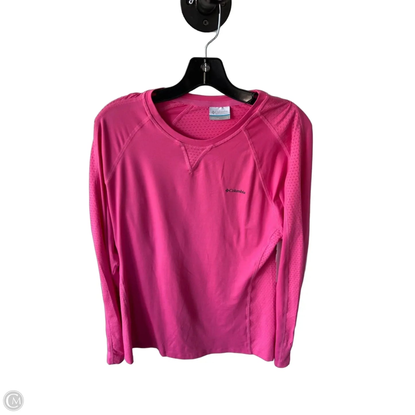 Athletic Top Long Sleeve Crewneck By Columbia In Pink, Size: L