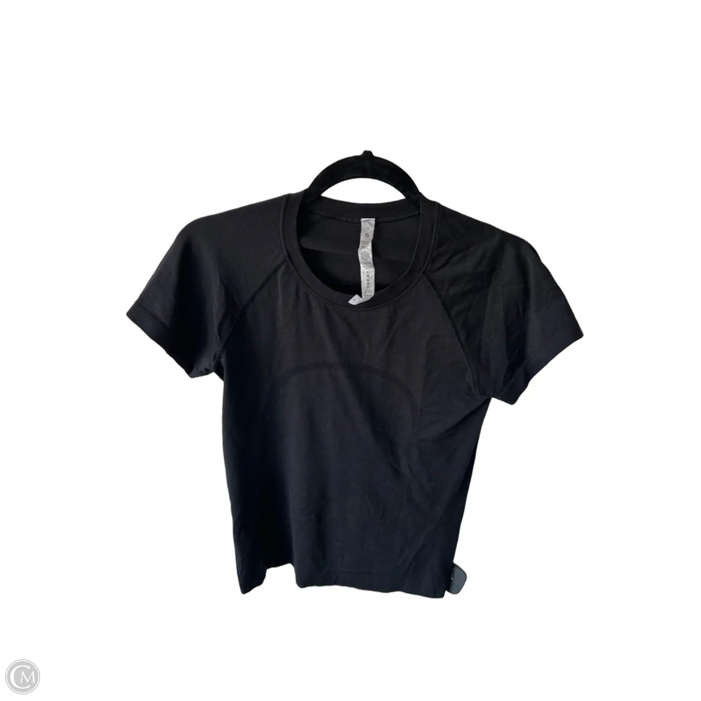 Athletic Top Short Sleeve By Lululemon In Black, Size: S