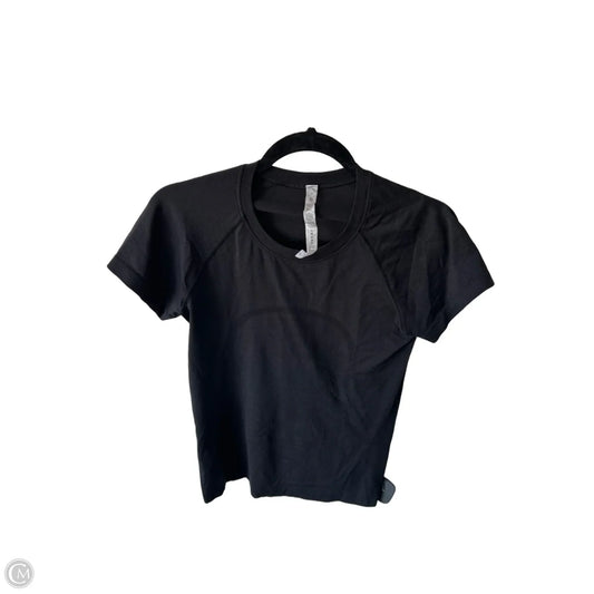 Athletic Top Short Sleeve By Lululemon In Black, Size: S