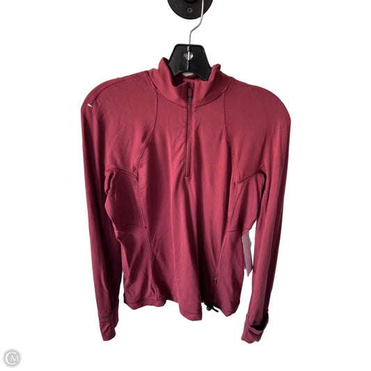 Athletic Top Long Sleeve Collar By Lululemon In Red, Size: M