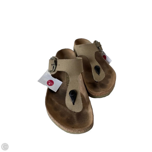 Sandals Flats By Birkenstock In Tan, Size: 9.5