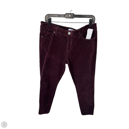 Pants Corduroy By Cabi In Maroon, Size: 14