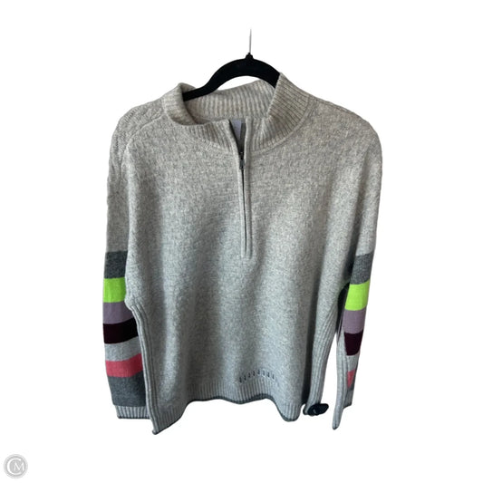 Sweater By Cabi In Grey & Tan, Size: L