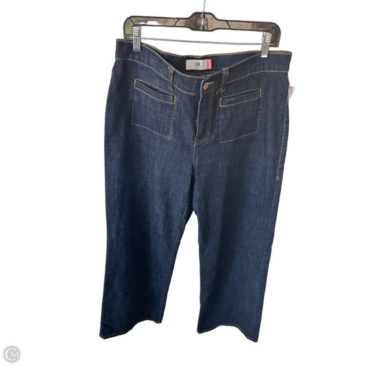 Jeans Wide Leg By Cabi In Blue Denim, Size: 14