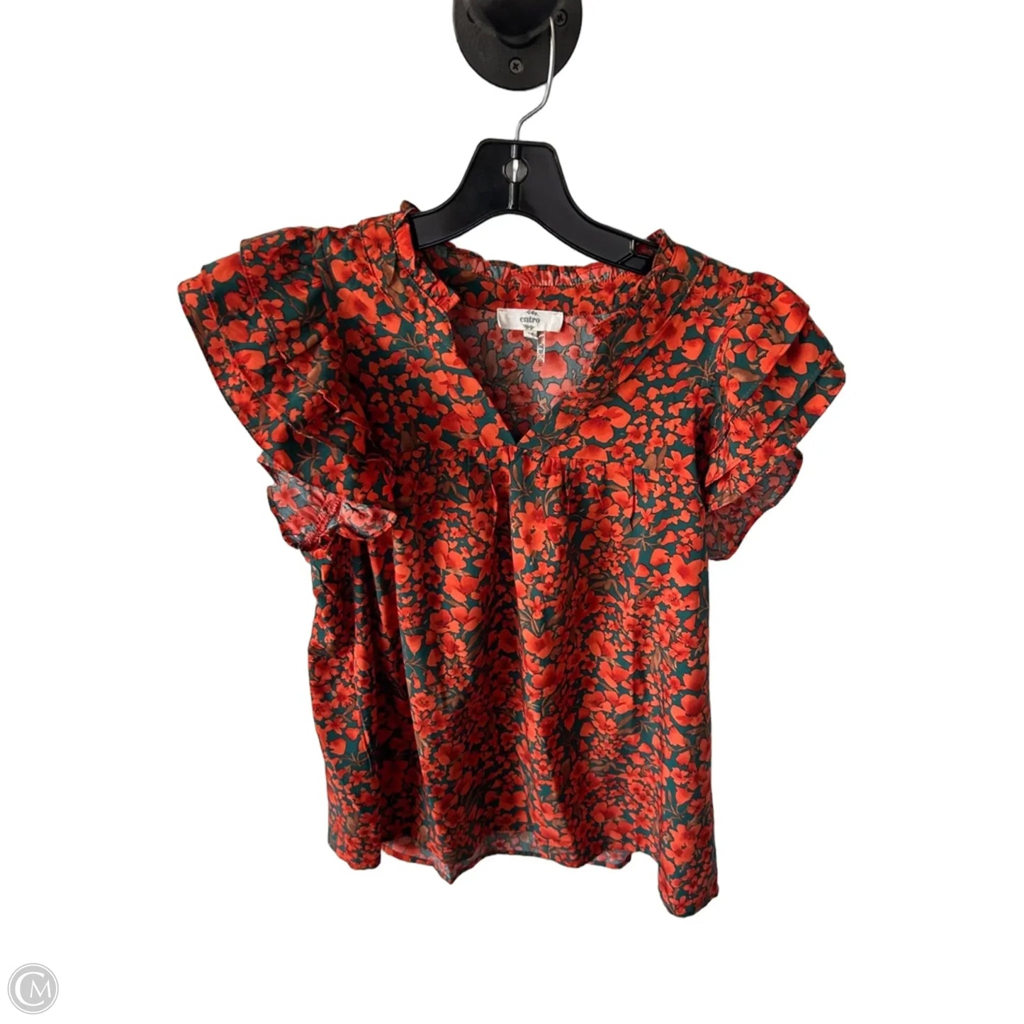 Top Short Sleeve By Entro In Orange, Size: M