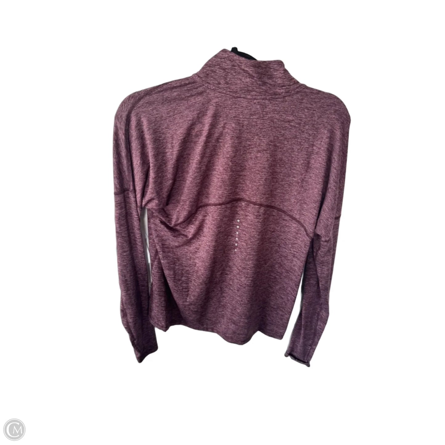 Athletic Top Long Sleeve Collar By Nike In Purple, Size: S