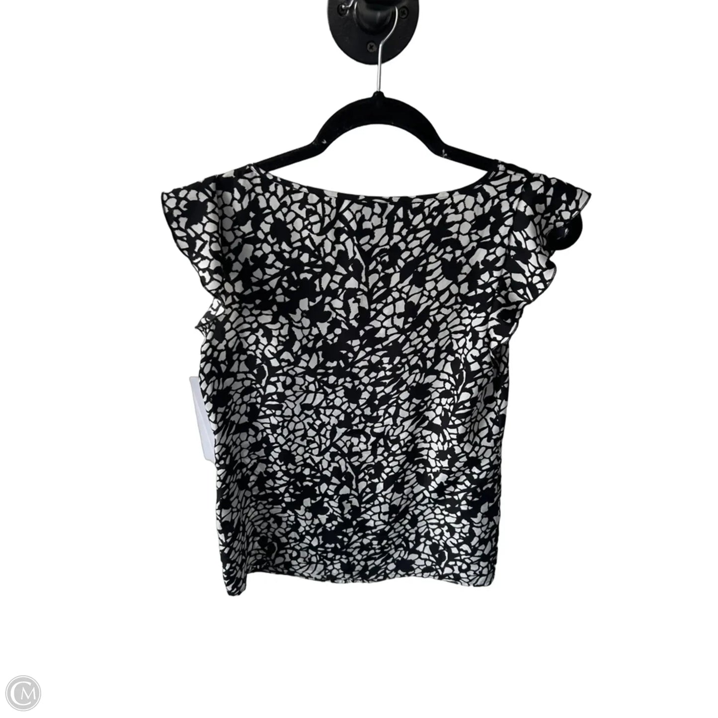 Top Sleeveless By Ann Taylor In Black & White, Size: Xsp