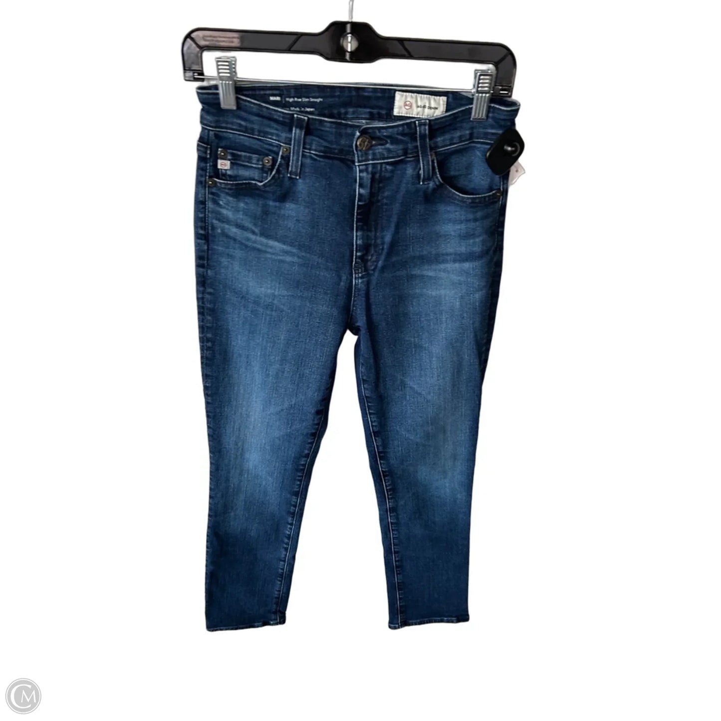 Jeans Straight By Ag Jeans In Blue Denim, Size: 4