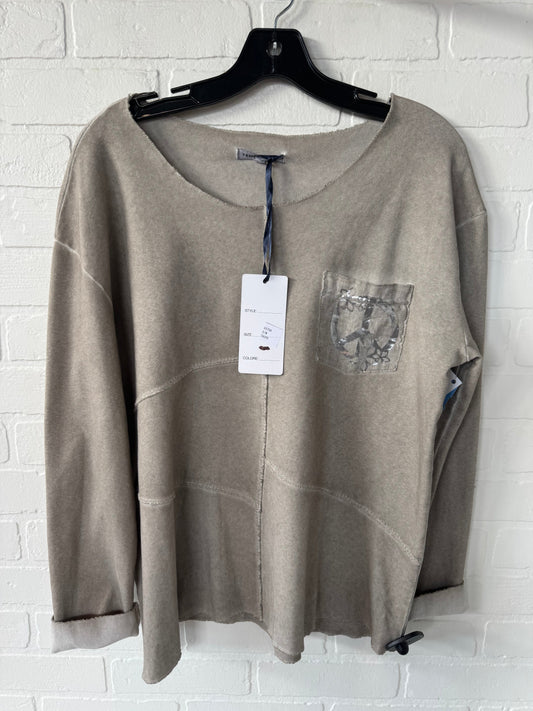 Top Long Sleeve By Tempo Pairs In Brown, Size: S