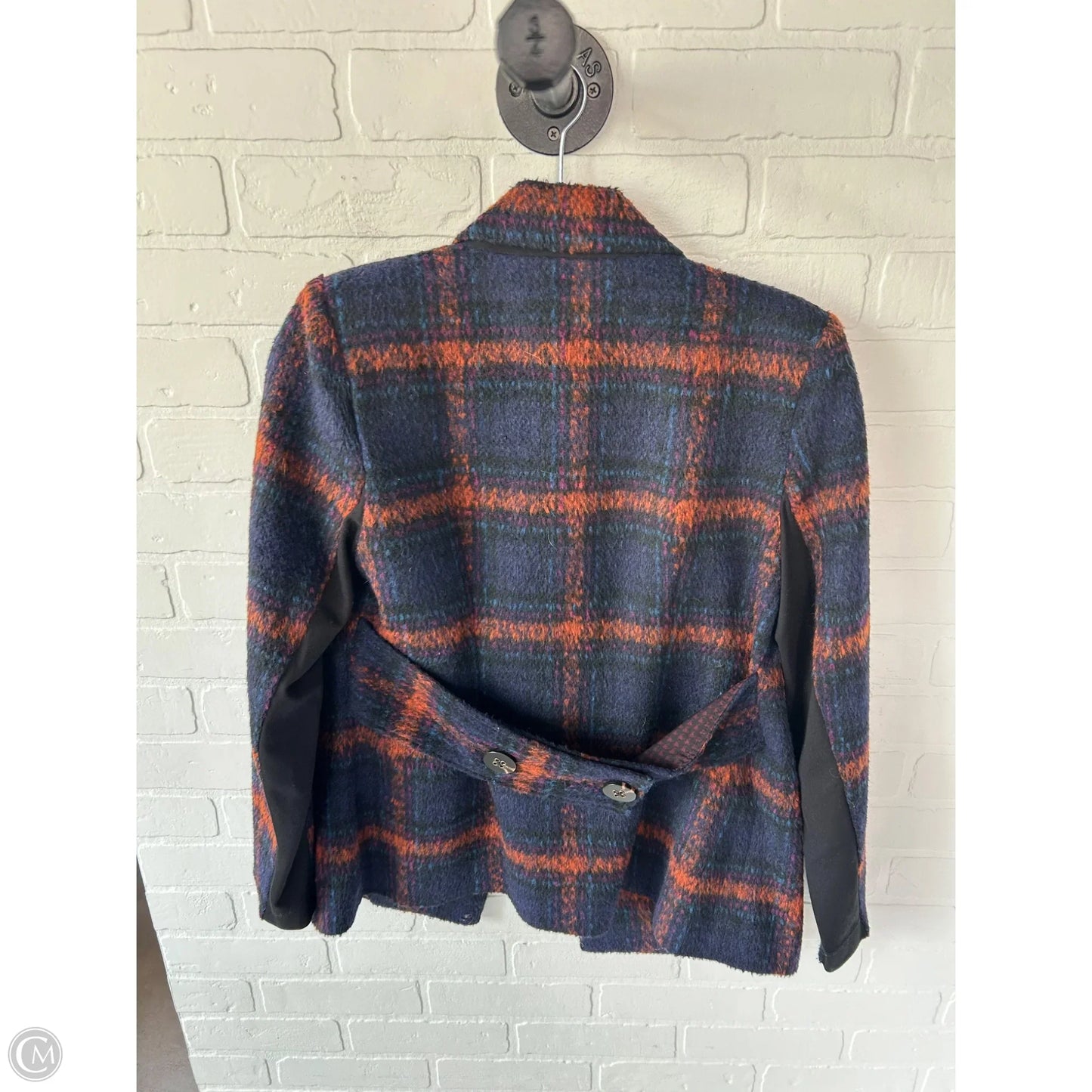 Coat Parka By Cabi In Black & Orange, Size: S