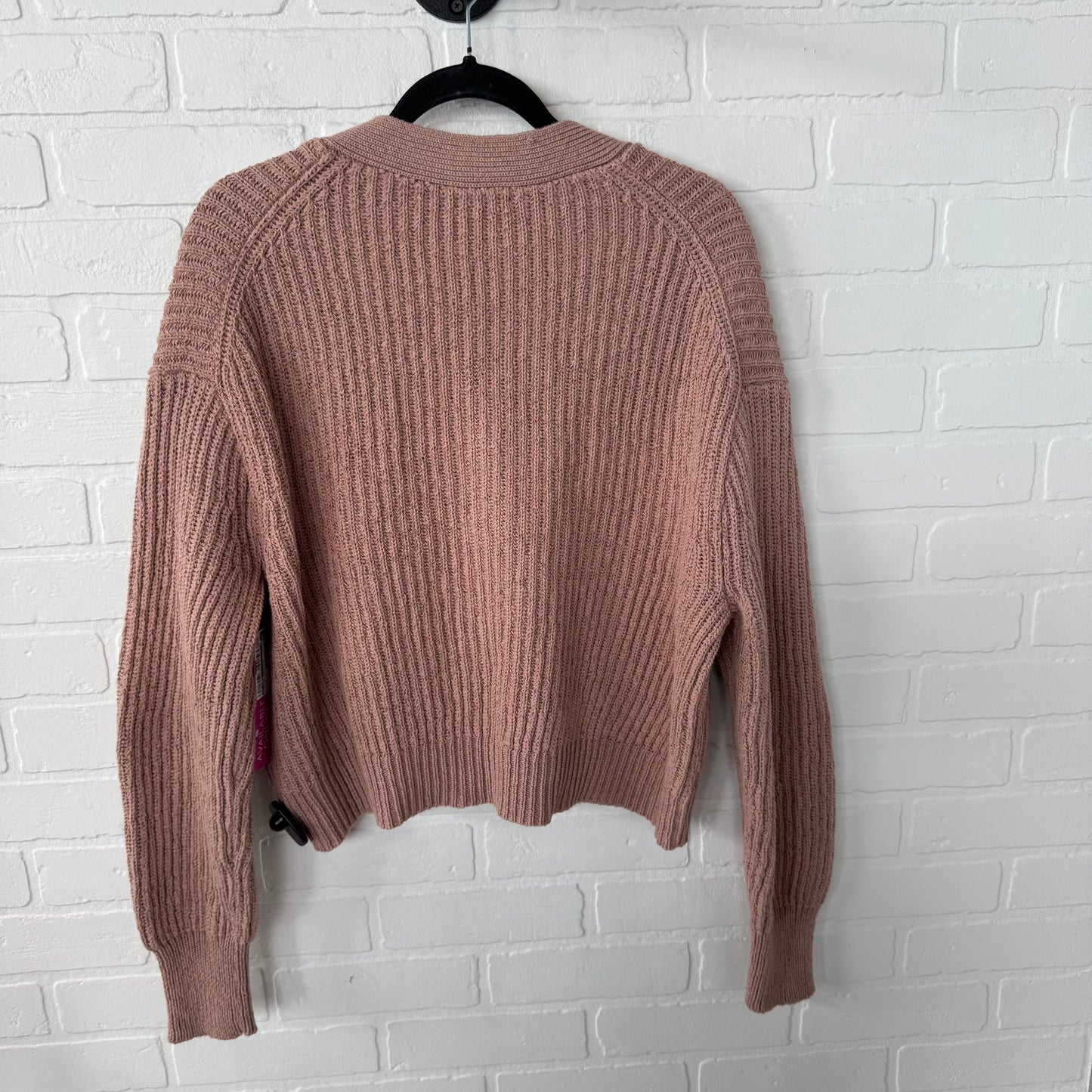 Sweater Cardigan By J. Crew In Pink & Tan, Size: L