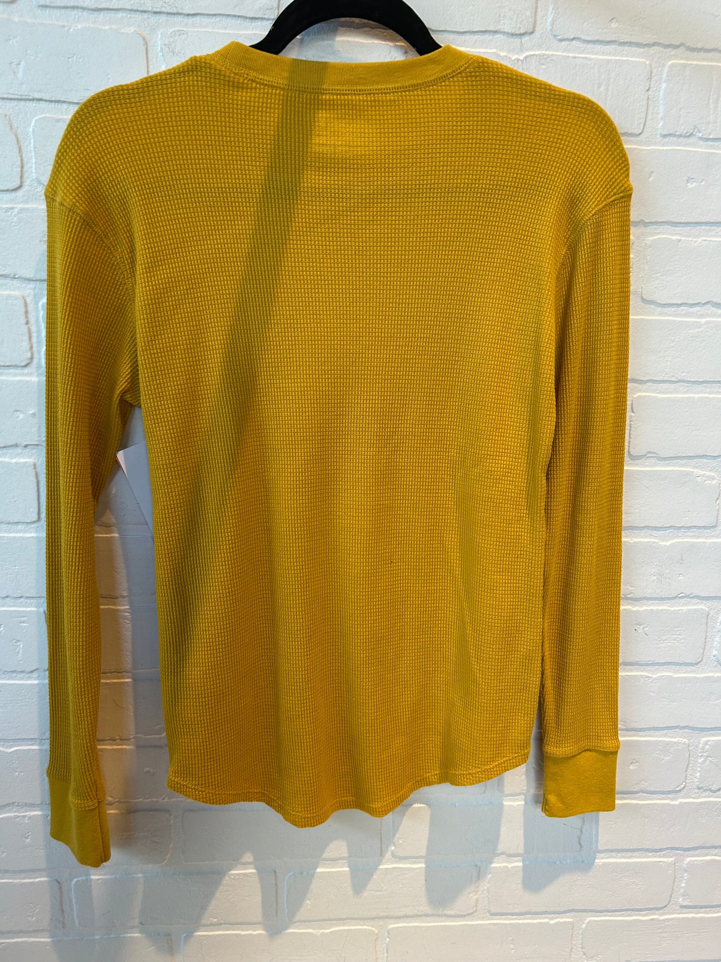 Top Long Sleeve Basic By Time And Tru In Yellow, Size: S
