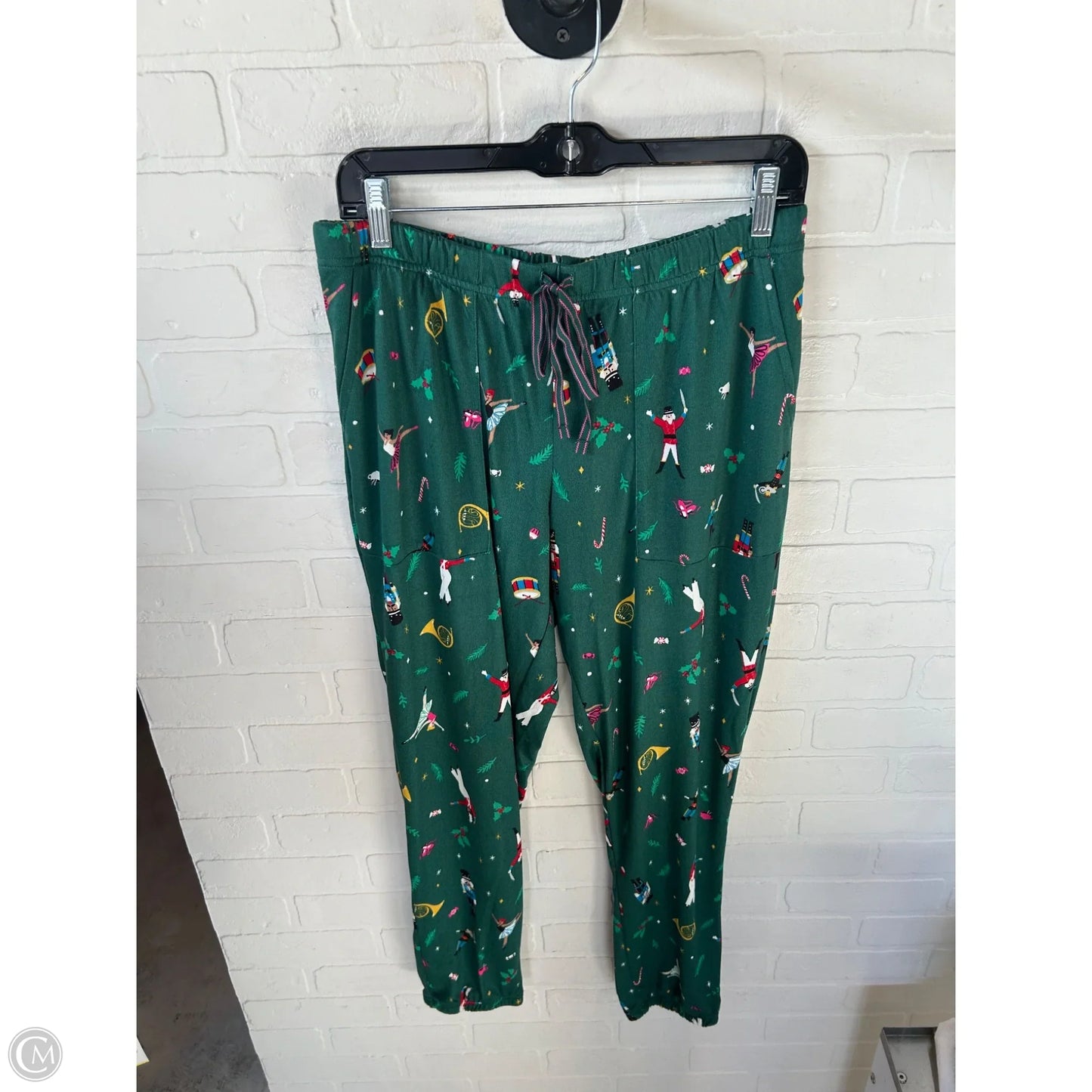 Pajama Pants By Joyspun In Green & White, Size: M