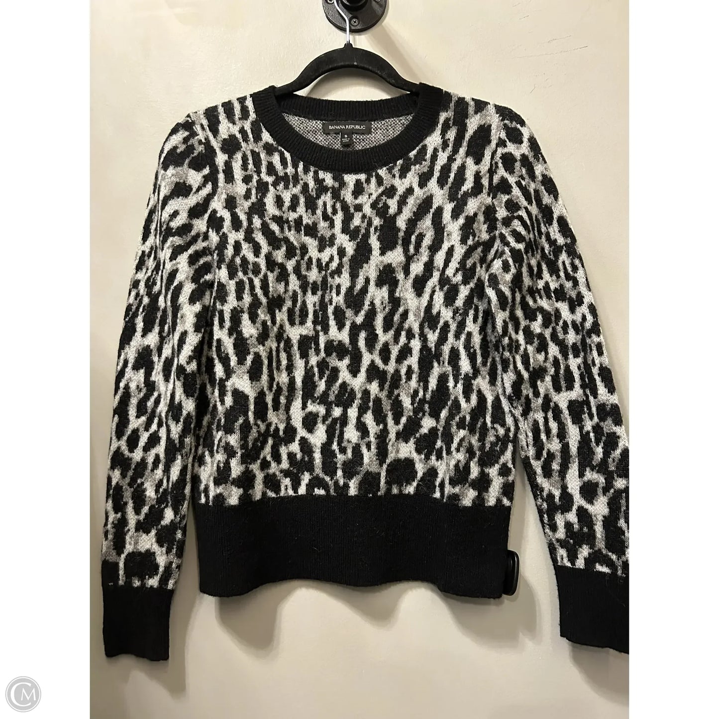 Sweater By Banana Republic In Black & Grey, Size: S