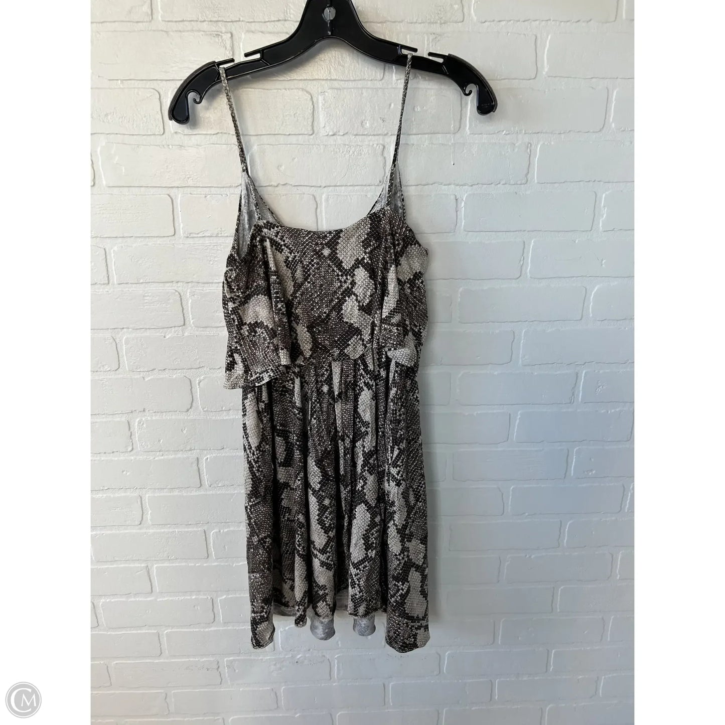 Dress Casual Short By H&m In Snakeskin Print, Size: S