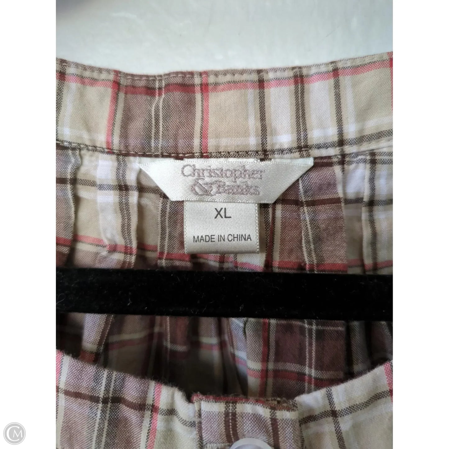 Top 3/4 Sleeve By Christopher And Banks In Brown & Tan, Size: Xl
