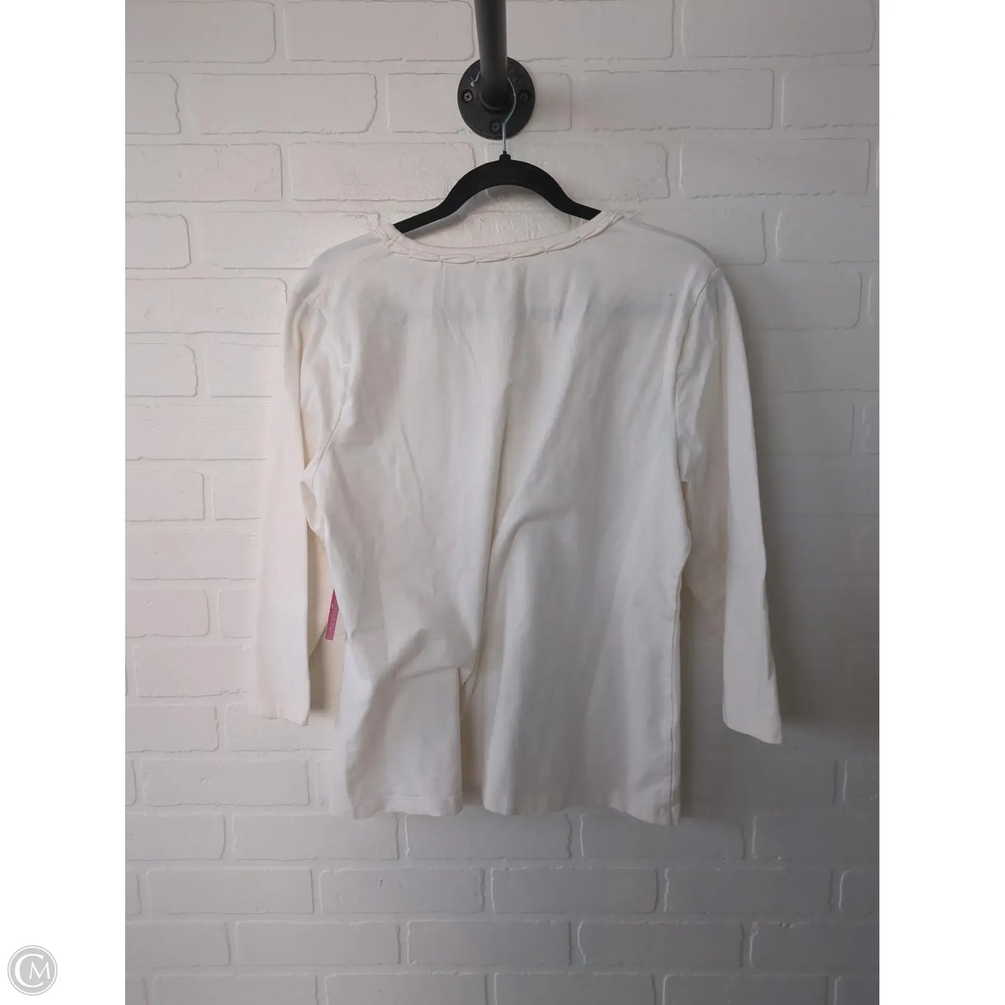 Top 3/4 Sleeve By Croft And Barrow In Cream, Size: Xl