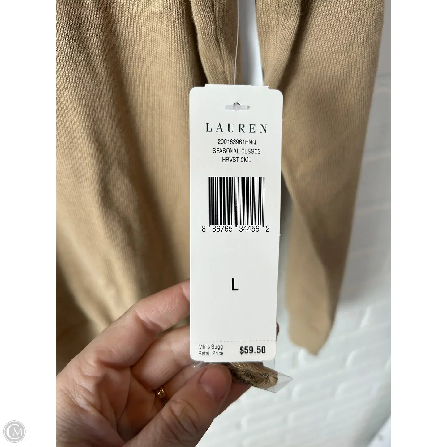 Sweater By Lauren By Ralph Lauren In Camouflage Print, Size: L