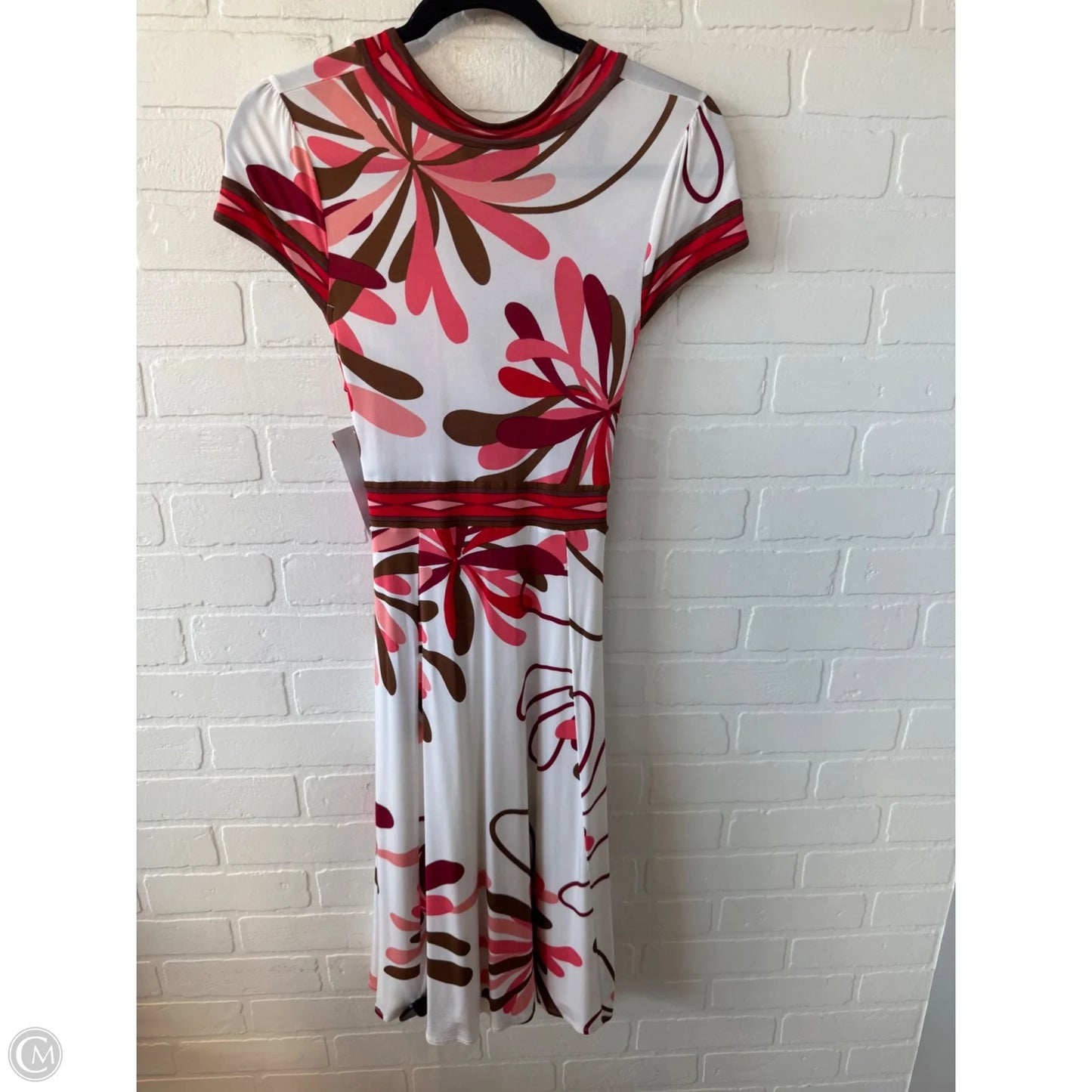 Dress Work By Bcbgmaxazria In Cream & Red, Size: M