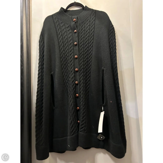 Poncho Designer By Patricia Nash In Black, Size: Osfm